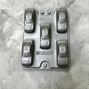 Lot of‎ 2 NASCAR Jello Jiggler Racecar Jell-O Molds Race Cars Plastic 5-Car Mold